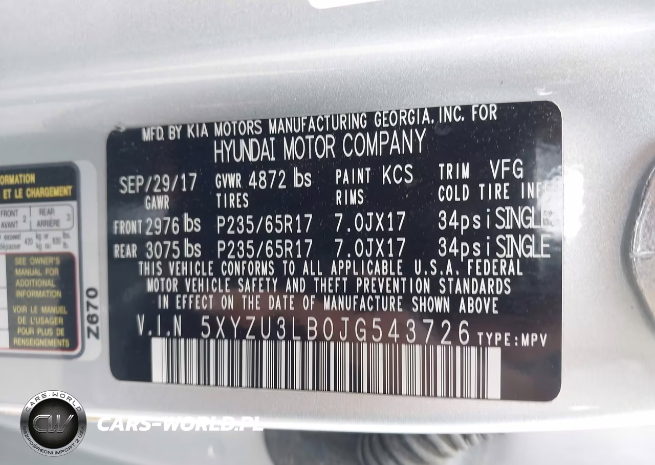 2018 Hyundai Santa Fe Sport 2.4L VIN:5XYZU3LB0JG543726 - 9