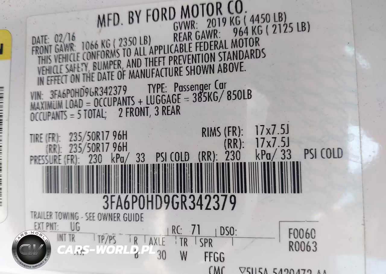 2016 Ford Fusion Se VIN:3FA6P0HD9GR342379 - 9