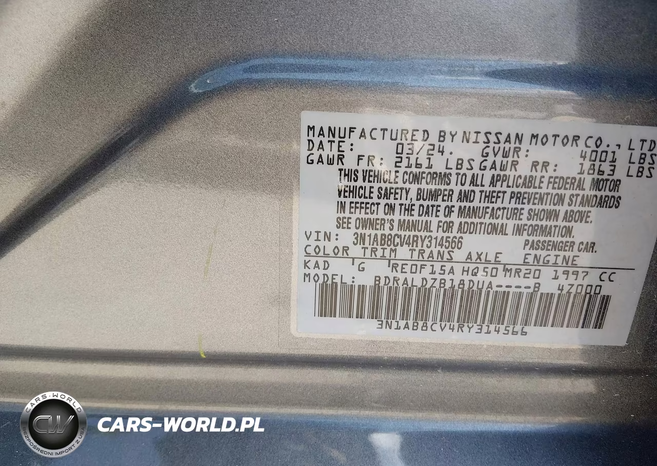 2024 Nissan Sentra Sv Xtronic Cvt VIN:3N1AB8CV4RY314566 - 9