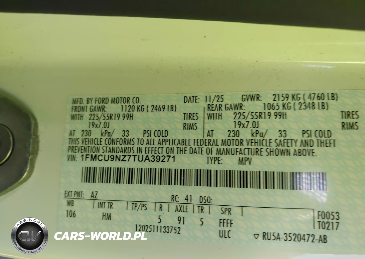 2026 Ford Escape St-Line Select VIN:1FMCU9NZ7TUA39271 - 9