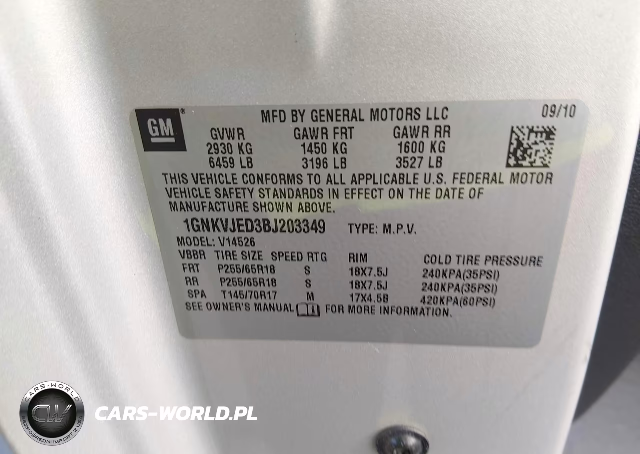 2011 Chevrolet Traverse 2Lt VIN:1GNKVJED3BJ203349 - 9