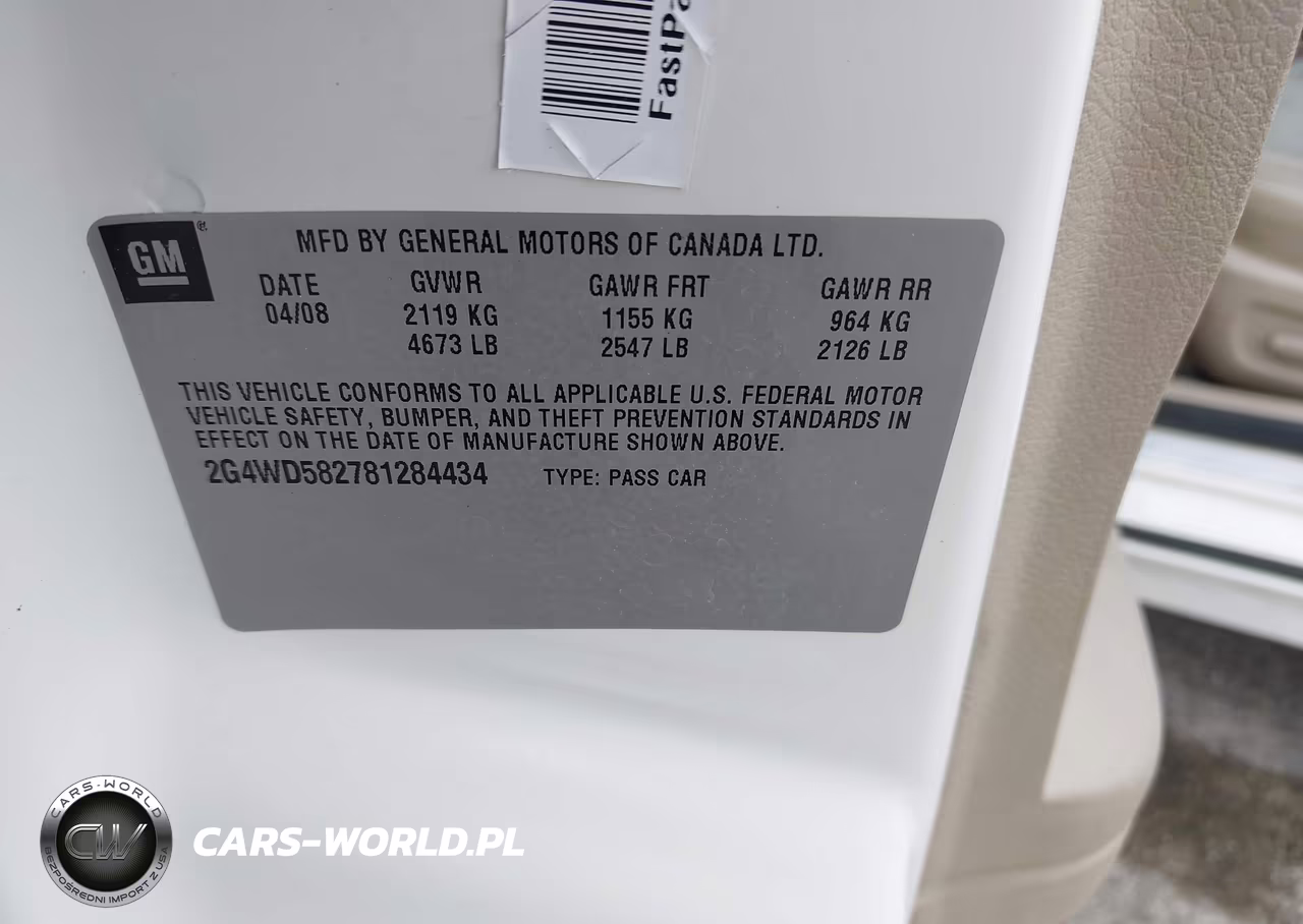 2008 Buick Lacrosse Cxl VIN:2G4WD582781284434 - 9