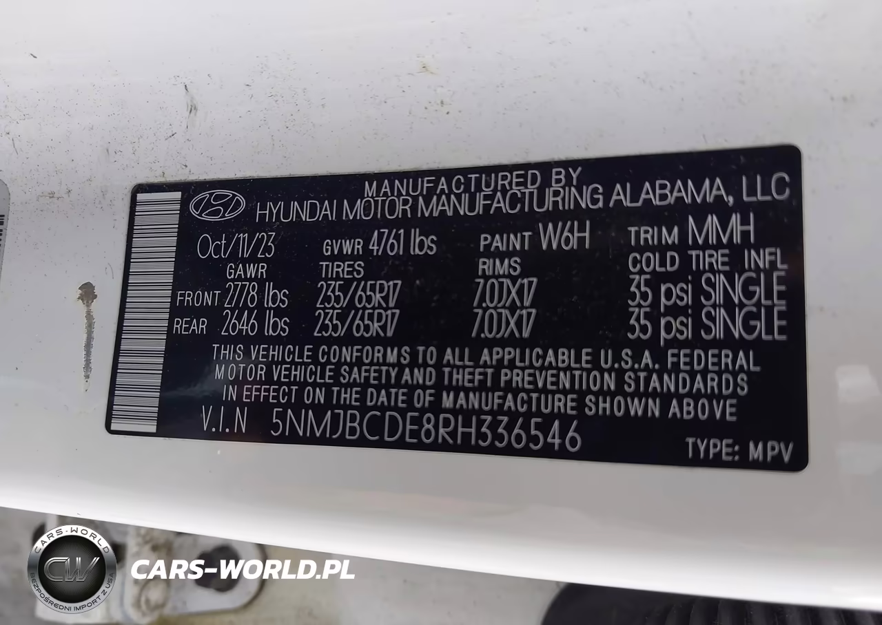 2024 Hyundai Tucson Sel VIN:5NMJBCDE8RH336546 - 9