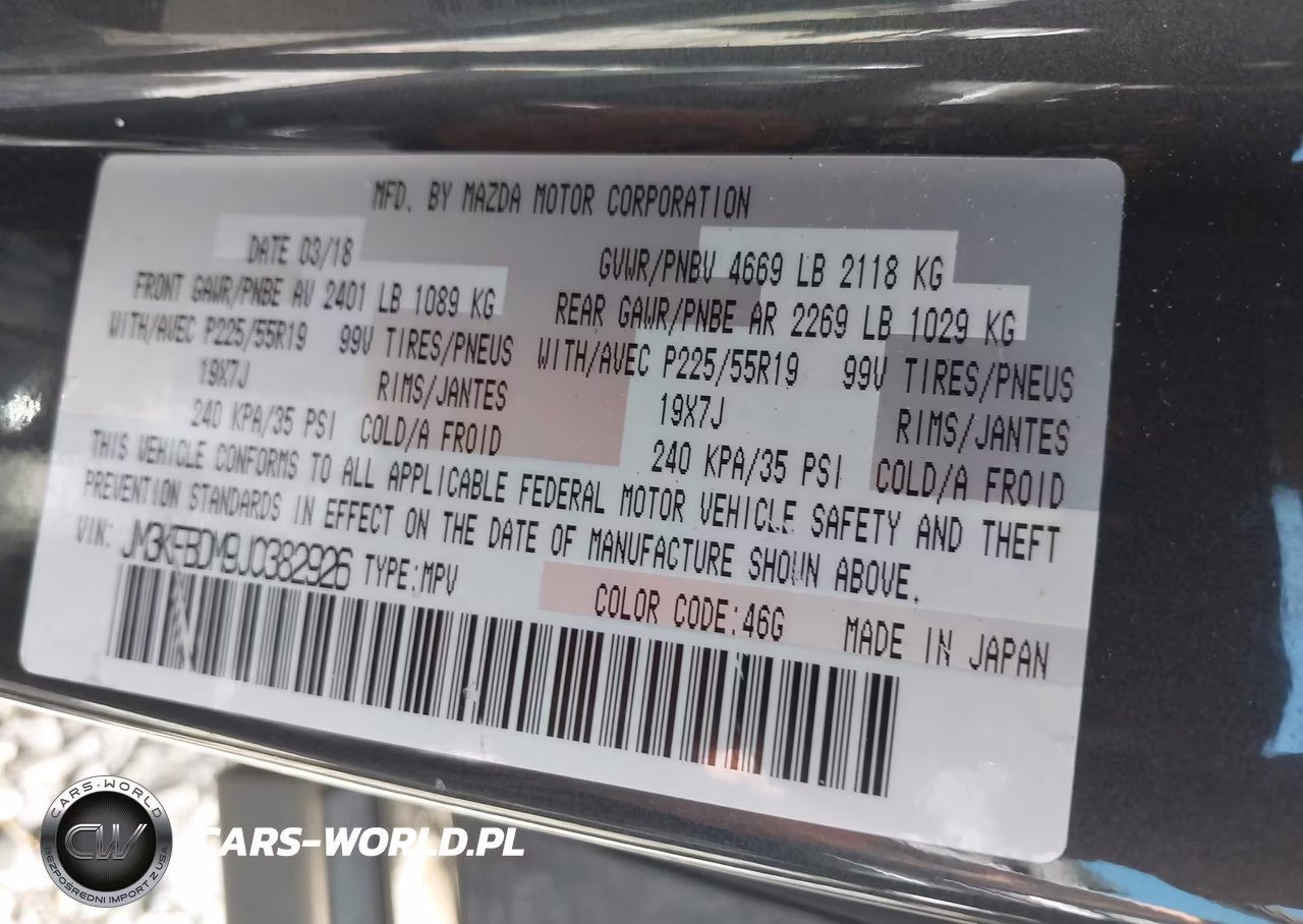 2018 Mazda Cx-5 Grand Touring VIN:JM3KFBDM9J0382926 - 9