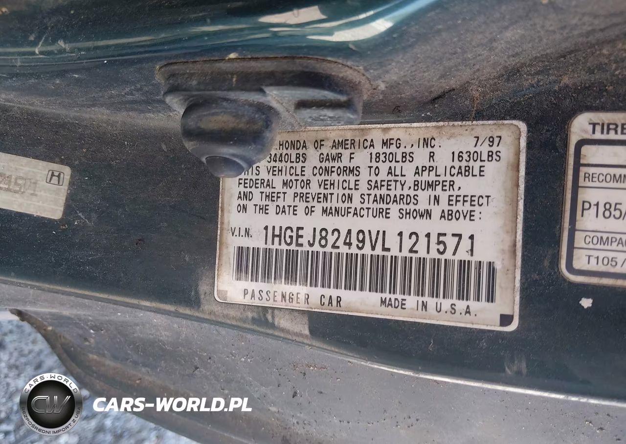1997 Honda Civic Ex VIN:1HGEJ8249VL121571 - 9