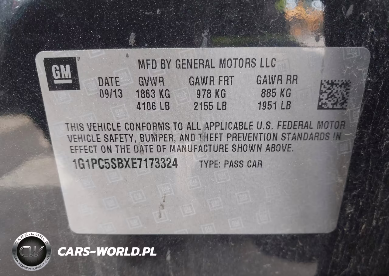 2014 Chevrolet Cruze 1Lt Auto VIN:1G1PC5SBXE7173324 - 9