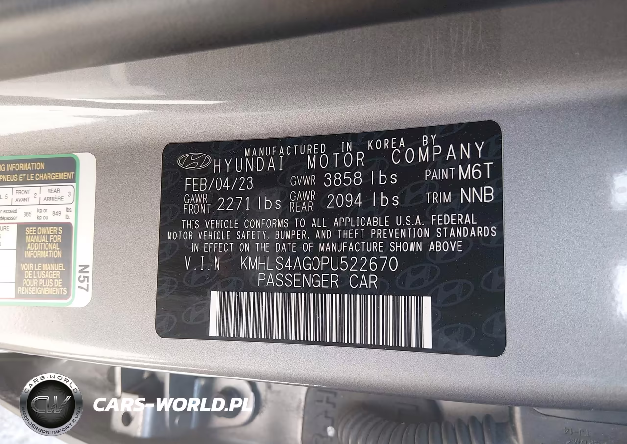 2023 Hyundai Elantra Sel VIN:KMHLS4AG0PU522670 - 9