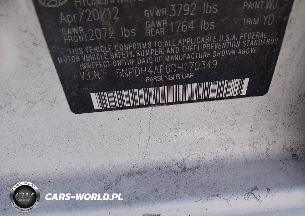 2013 Hyundai Elantra Limited VIN:5NPDH4AE6DH170349 - 9