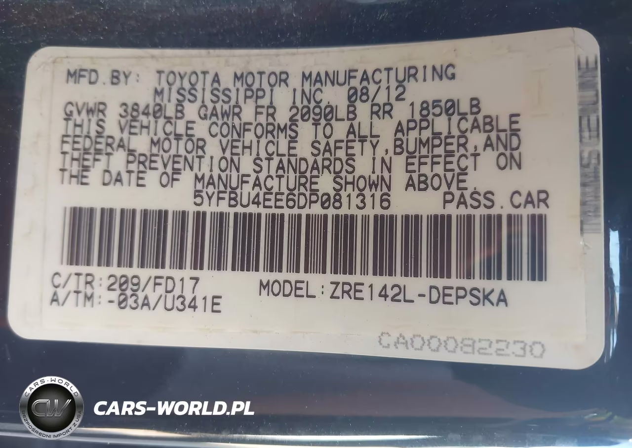 2013 Toyota Corolla S VIN:5YFBU4EE6DP081316 - 9