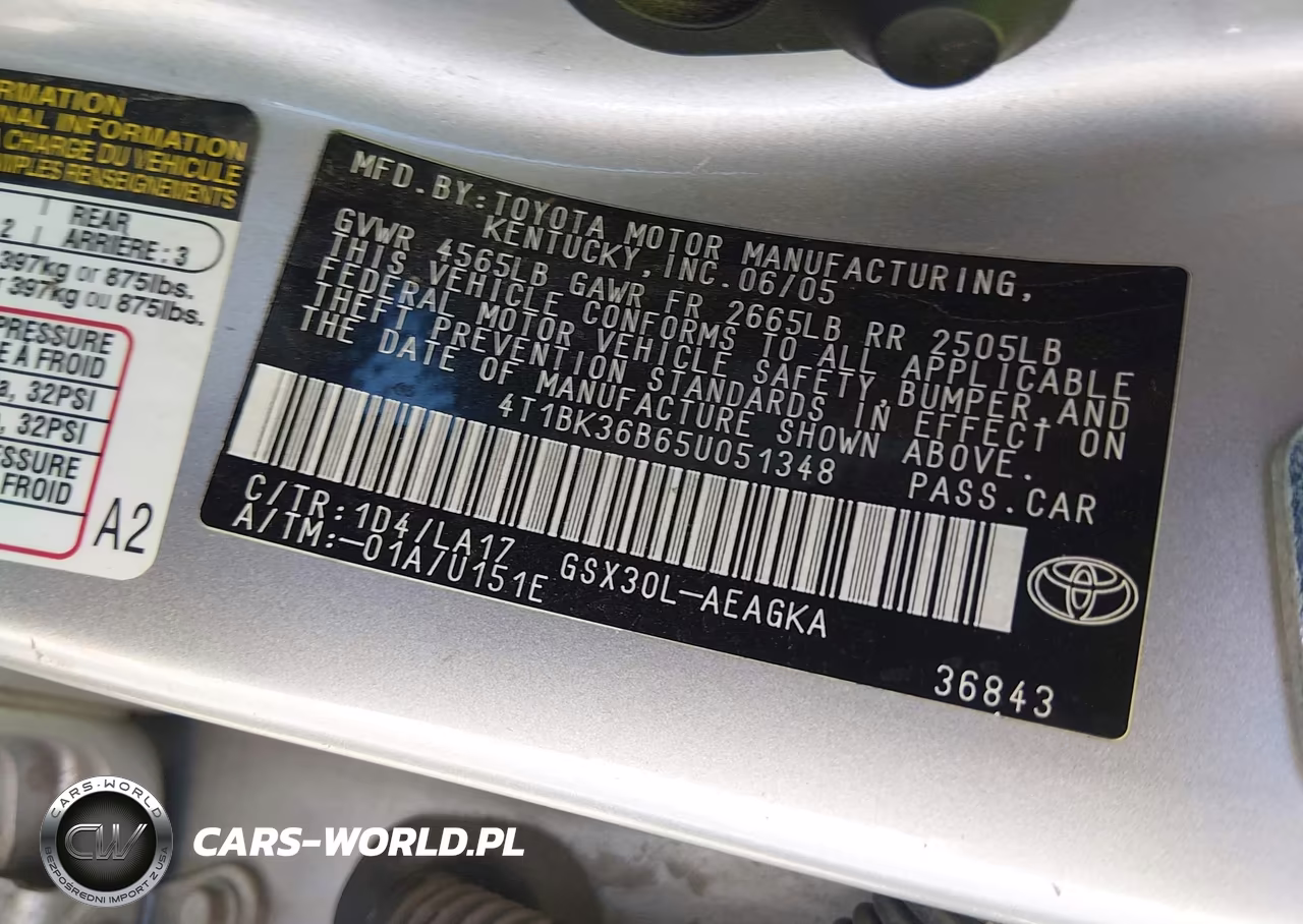 2005 Toyota Avalon Xls VIN:4T1BK36B65U051348 - 9