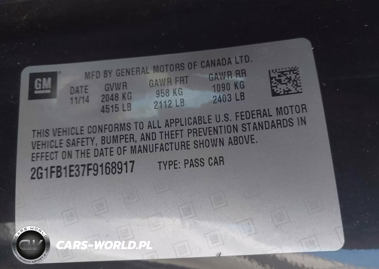 2015 Chevrolet Camaro 2Ls VIN:2G1FB1E37F9168917 - 9