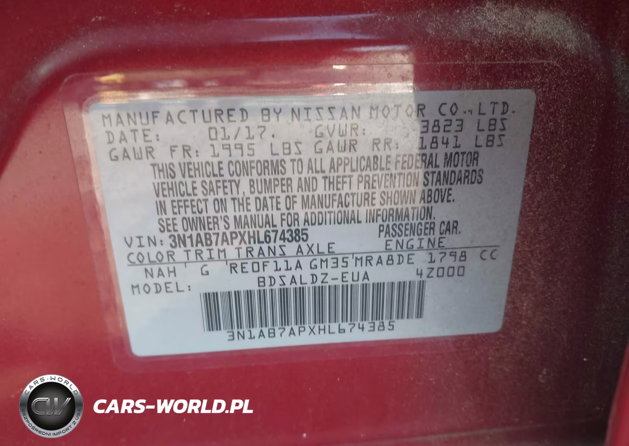 2017 Nissan Sentra Sv VIN:3N1AB7APXHL674385 - 9
