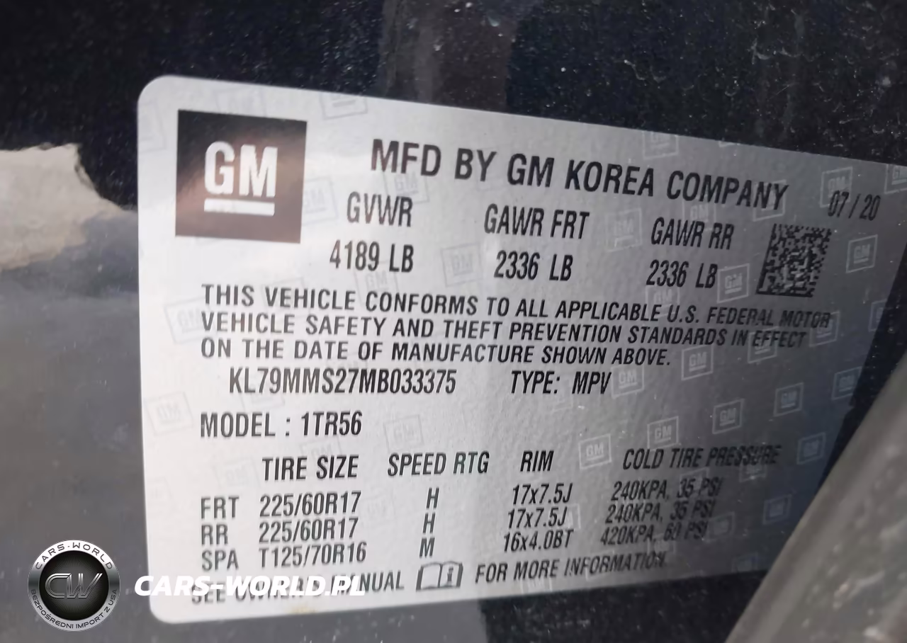 2021 Chevrolet Trailblazer Fwd Ls VIN:KL79MMS27MB033375 - 9
