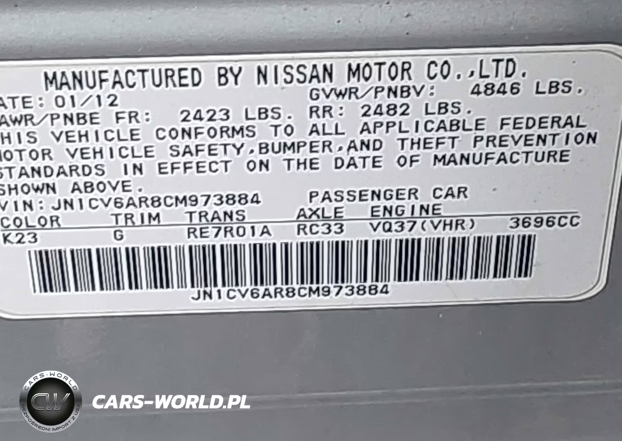 2012 Infiniti G37X VIN:JN1CV6AR8CM973884 - 9