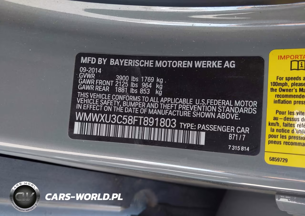 2015 Mini Hardtop Cooper S VIN:WMWXU3C58FT891803 - 9