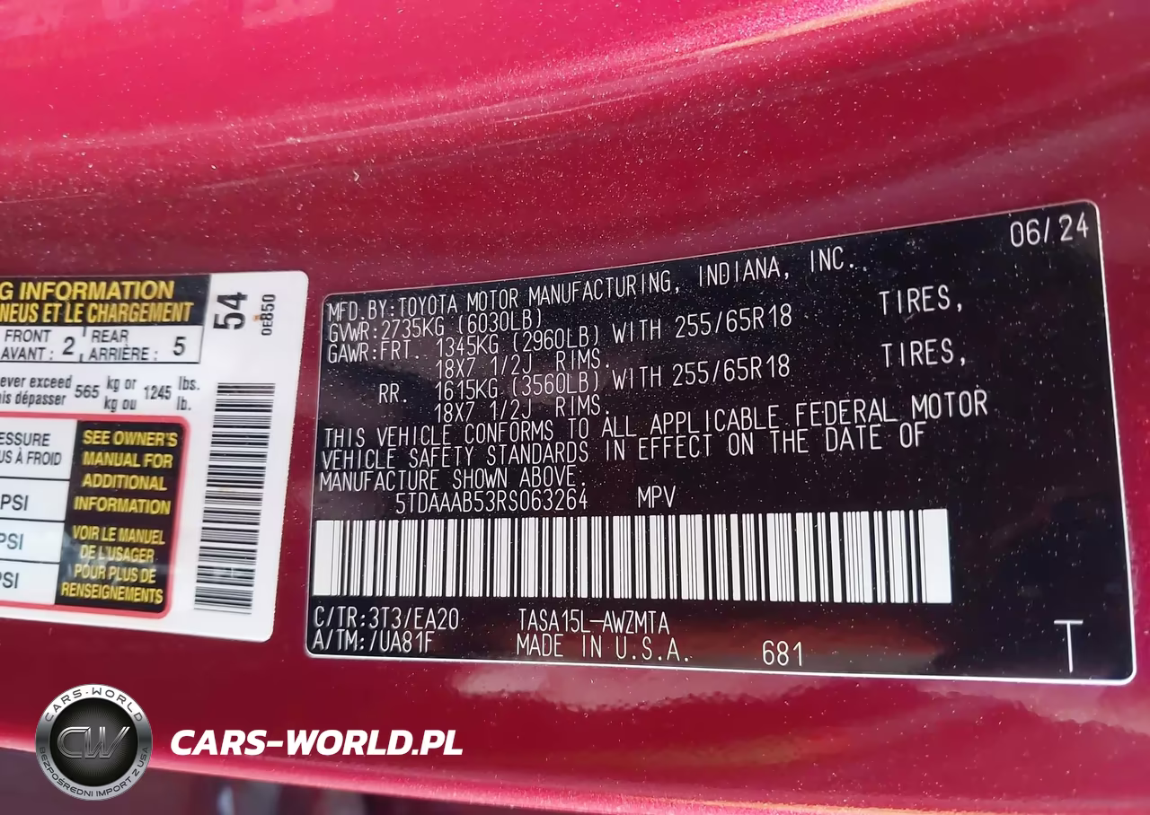 2024 Toyota Grand Highlander Xle VIN:5TDAAAB53RS063264 - 9