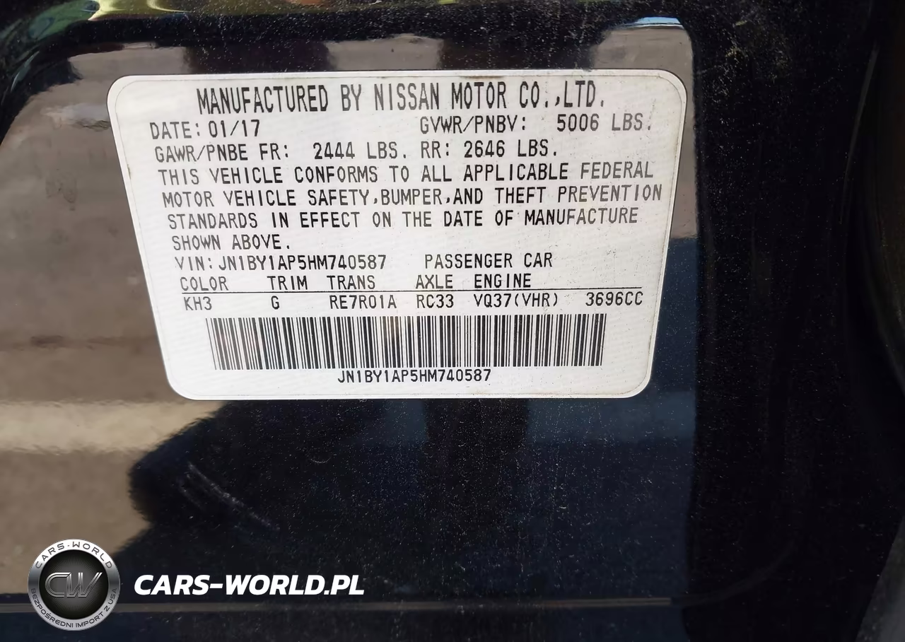 2017 Infiniti Q70 3.7 VIN:JN1BY1AP5HM740587 - 9