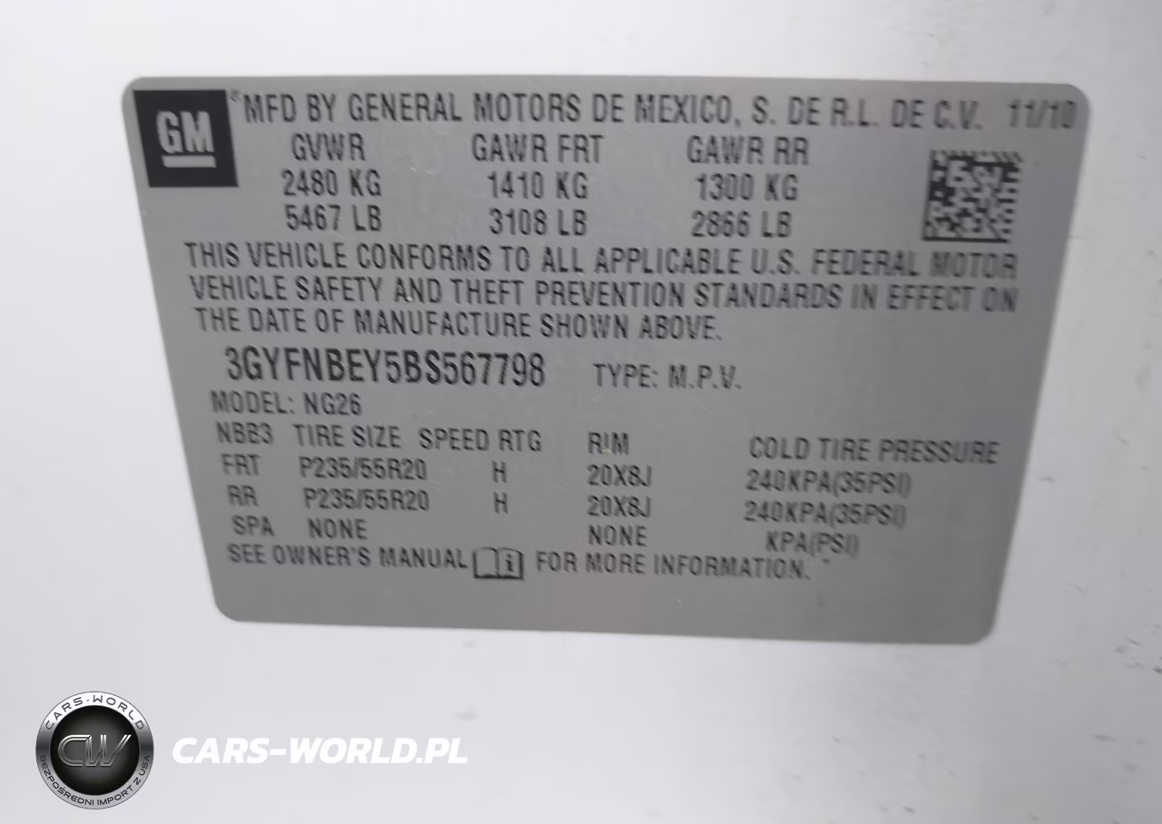 2011 Cadillac Srx Performance Collection VIN:3GYFNBEY5BS567798 - 9