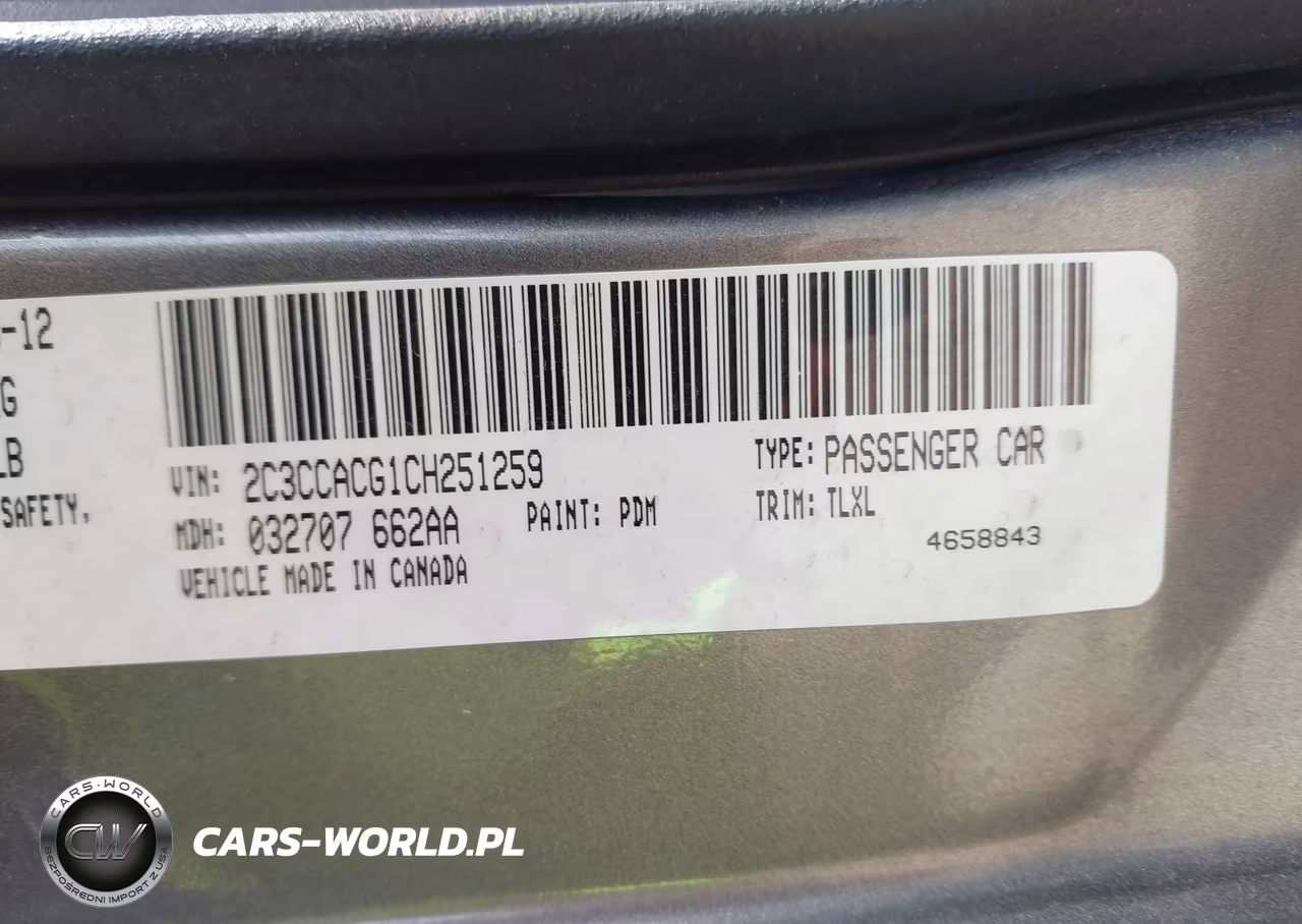 2012 Chrysler 300 Limited VIN:2C3CCACG1CH251259 - 9