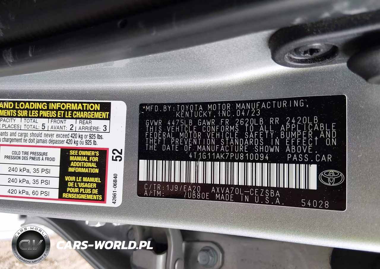 2023 Toyota Camry Se VIN:4T1G11AK7PU810094 - 9