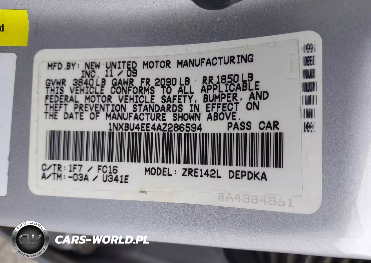 2010 Toyota Corolla Le VIN:1NXBU4EE4AZ286594 - 9