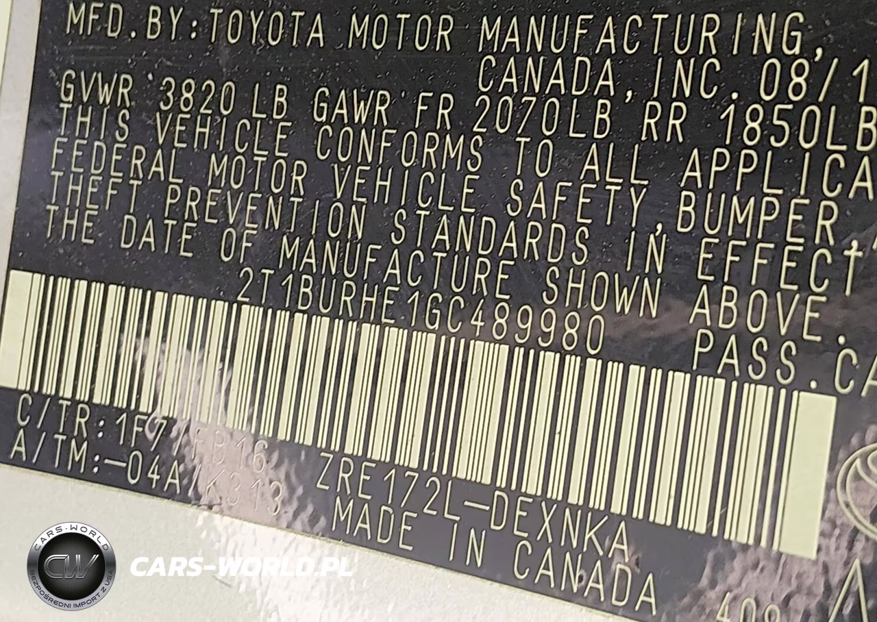 2016 Toyota Corolla Le VIN:2T1BURHE1GC489980 - 9