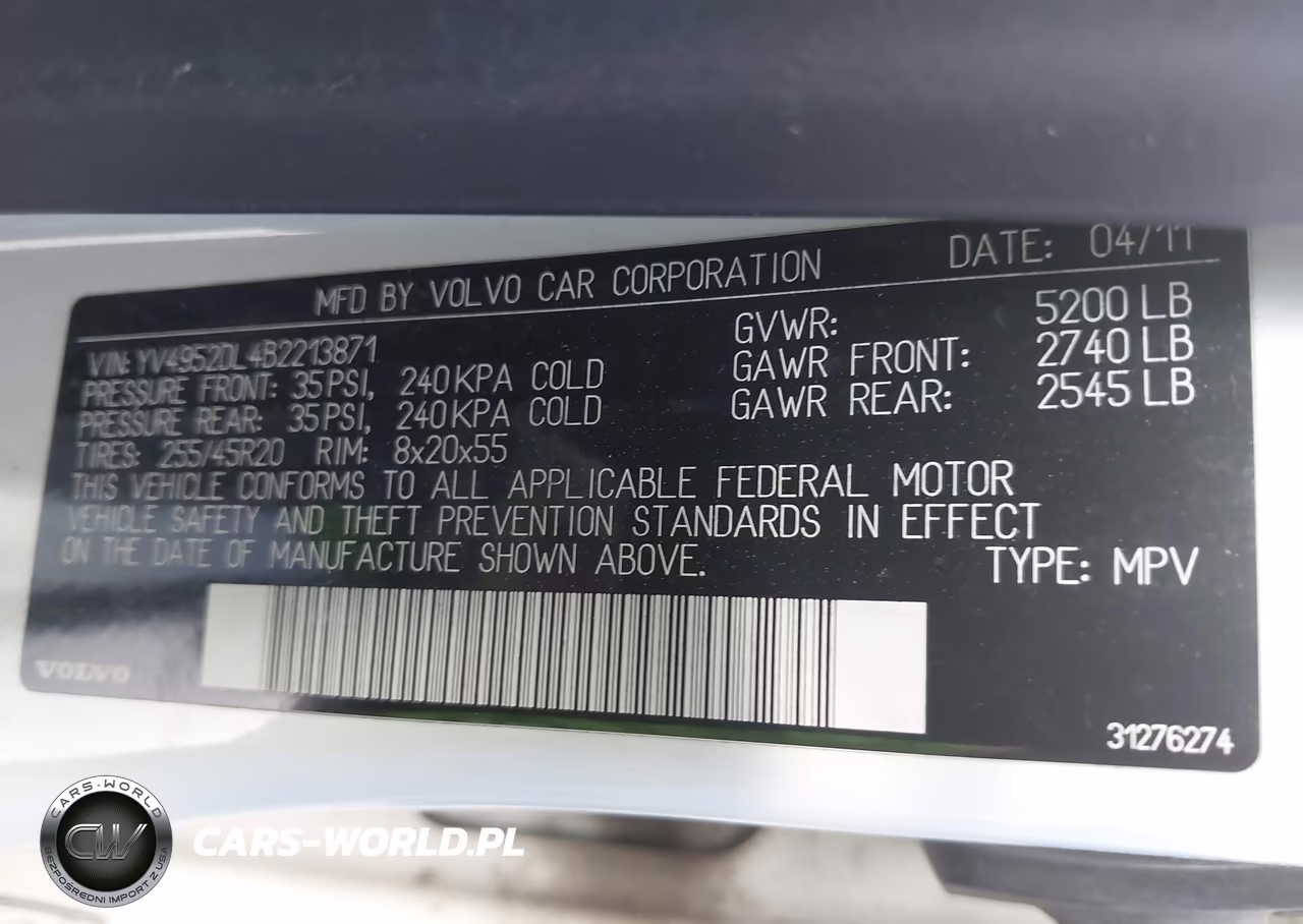 2011 Volvo Xc60 3.2 VIN:YV4952DL4B2213871 - 9