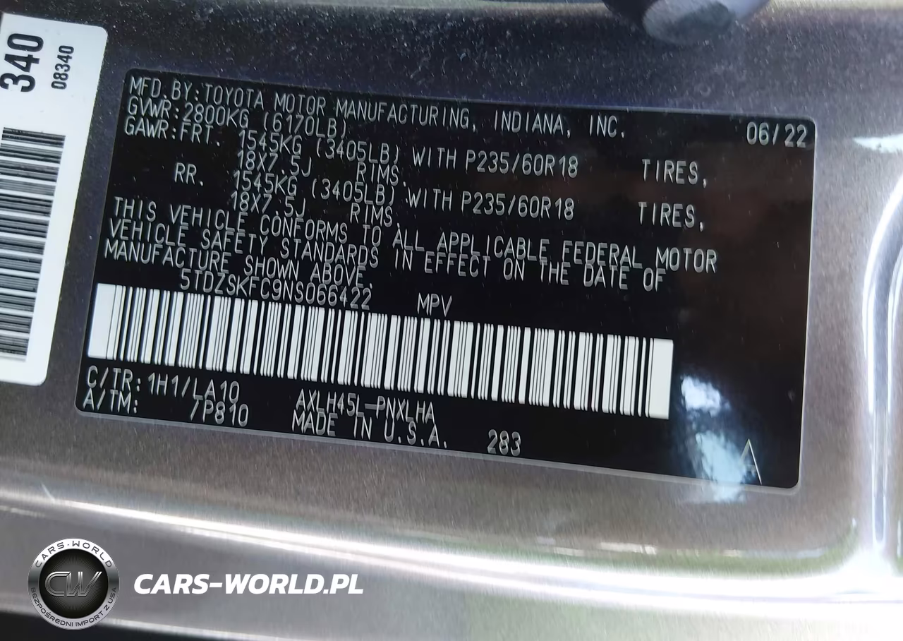 2022 Toyota Sienna Limited VIN:5TDZSKFC9NS066422 - 9