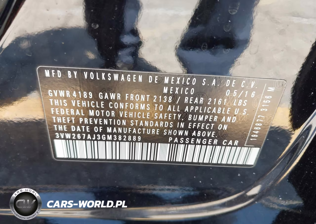2016 Volkswagen Jetta 1.4T S VIN:3VW267AJ3GM382889 - 9
