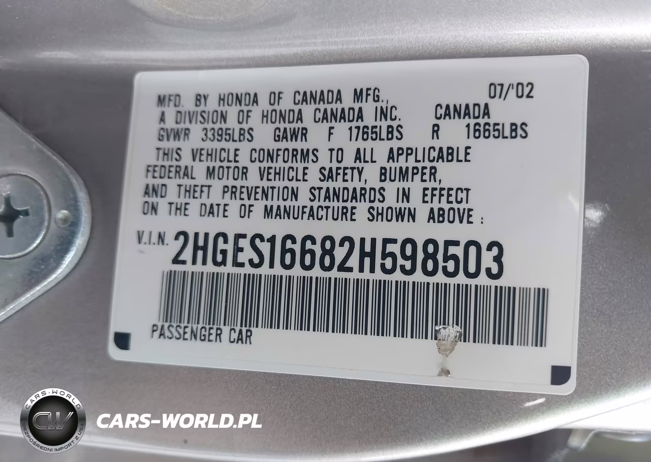 2002 Honda Civic Lx VIN:2HGES16682H598503 - 9