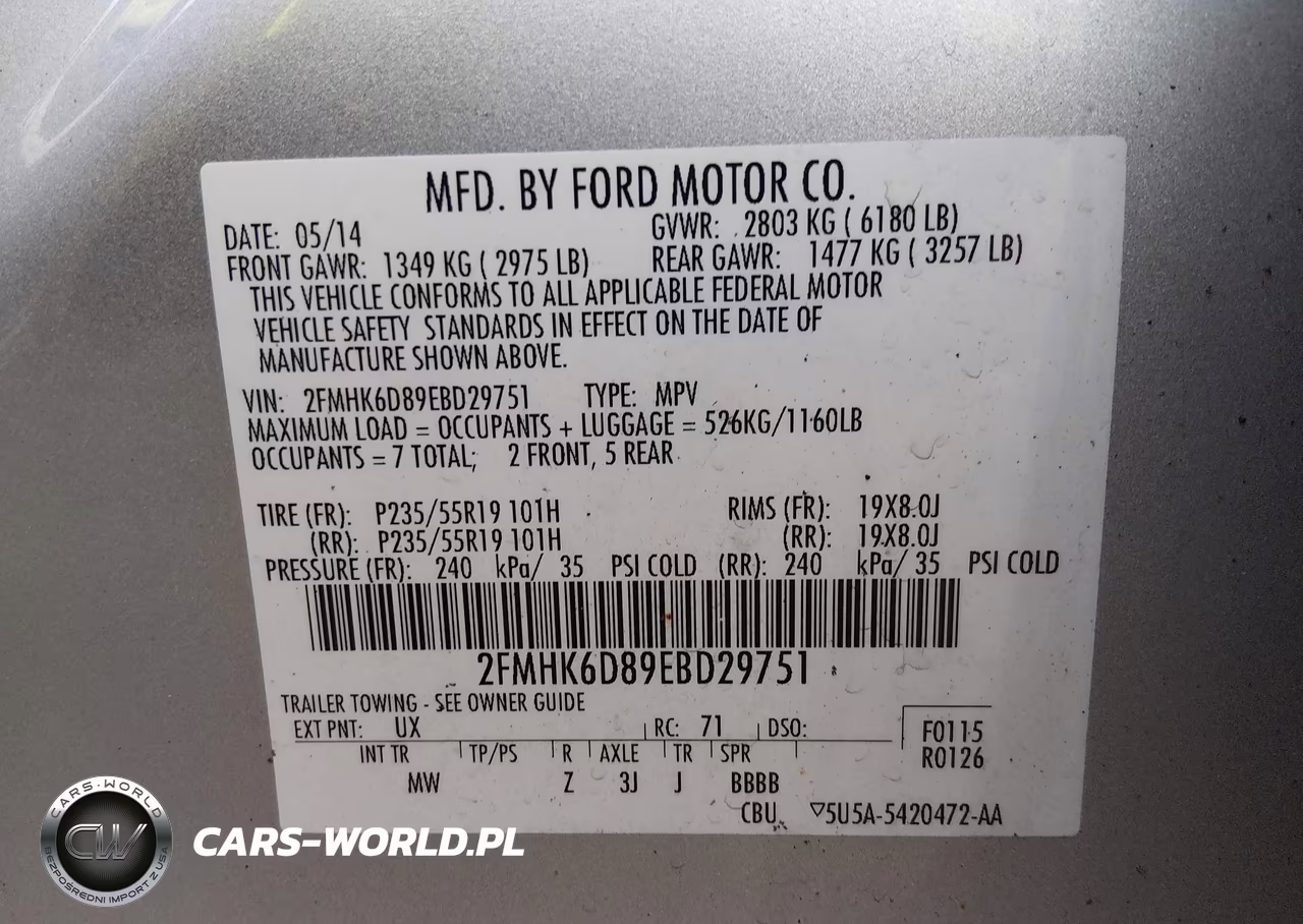 2014 Ford Flex Limited VIN:2FMHK6D89EBD29751 - 9