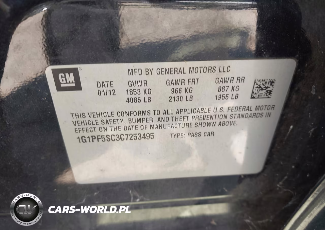 2012 Chevrolet Cruze 1Lt VIN:1G1PF5SC3C7253495 - 9