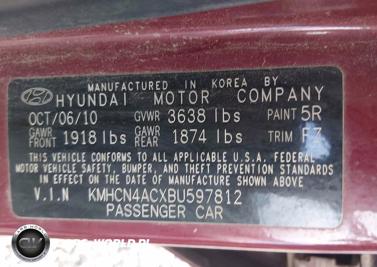 2011 Hyundai Accent Gls VIN:KMHCN4ACXBU597812 - 9