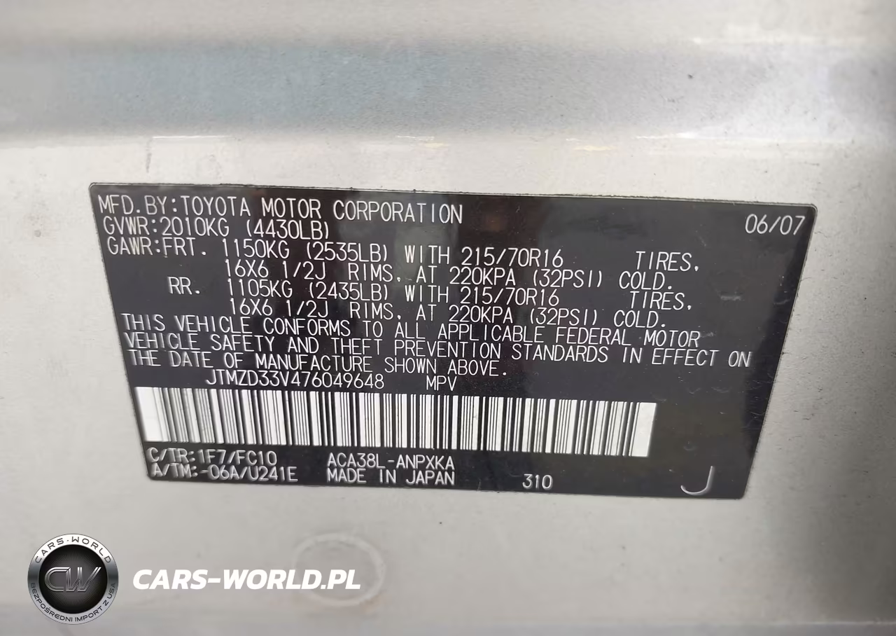 2007 Toyota Rav4 VIN:JTMZD33V476049648 - 9