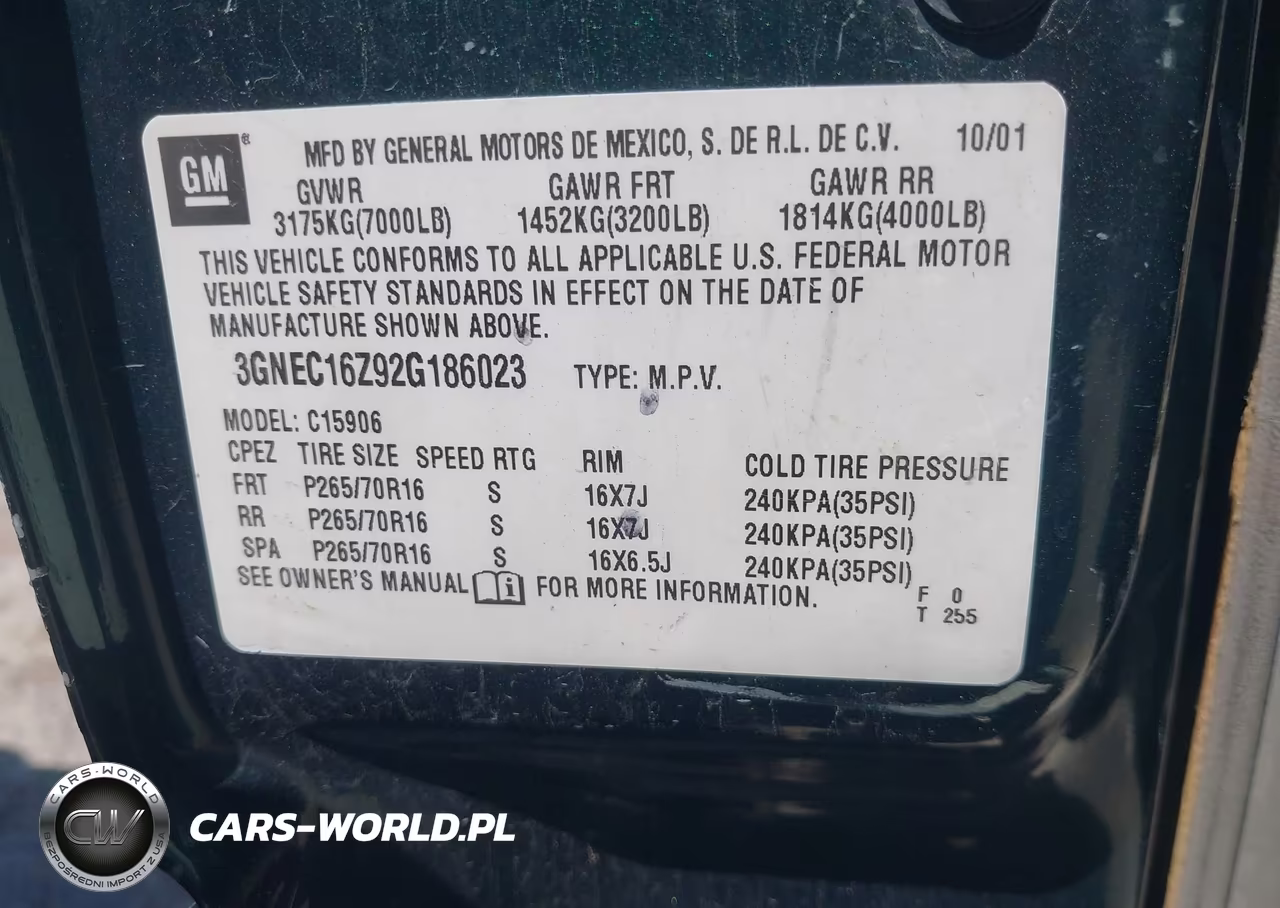 2002 Chevrolet Suburban 1500 Ls VIN:3GNEC16Z92G186023 - 9