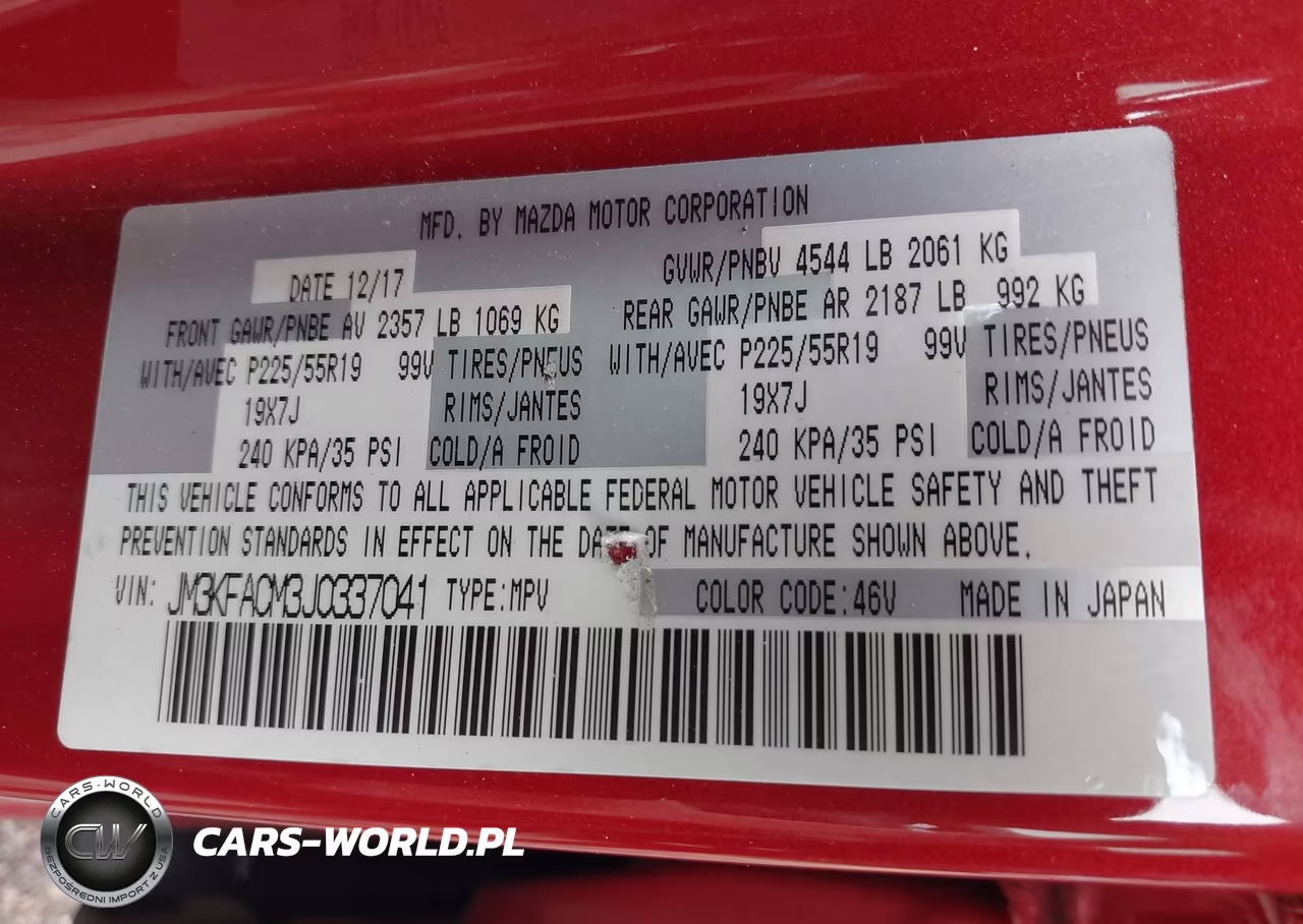 2018 Mazda Cx-5 Touring VIN:JM3KFACM3J0337041 - 9