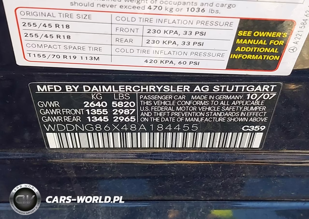 2008 Mercedes-Benz S 550 4Matic VIN:WDDNG86X48A184455 - 9