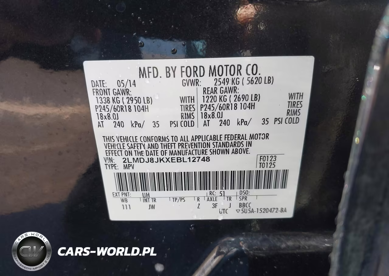 2014 Lincoln Mkx VIN:2LMDJ8JKXEBL12748 - 9