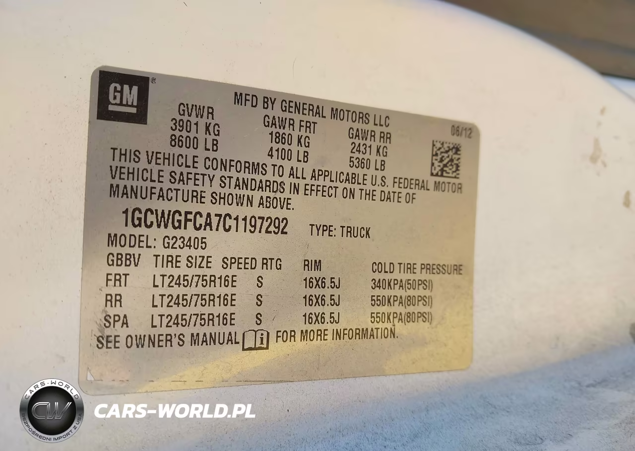 2012 Chevrolet Express 2500 Work Van VIN:1GCWGFCA7C1197292 - 9