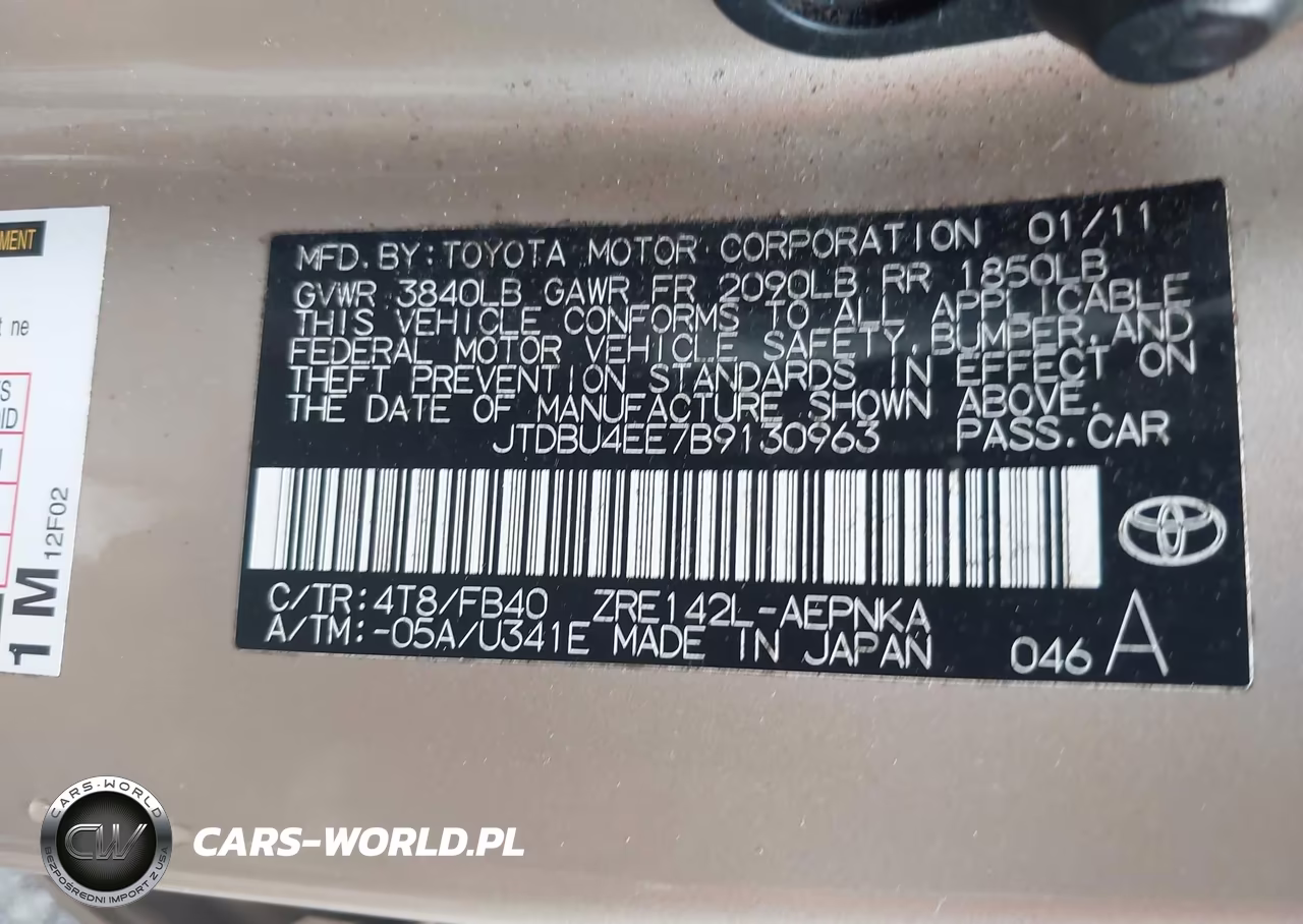 2011 Toyota Corolla Le VIN:JTDBU4EE7B9130963 - 9