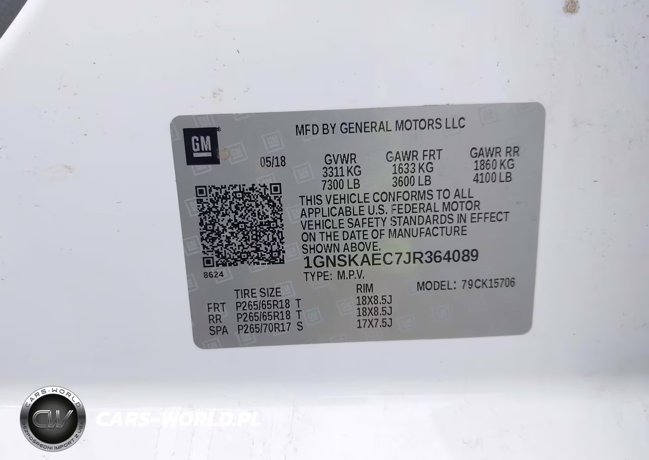 2018 Chevrolet Tahoe Ls VIN:1GNSKAEC7JR364089 - 9