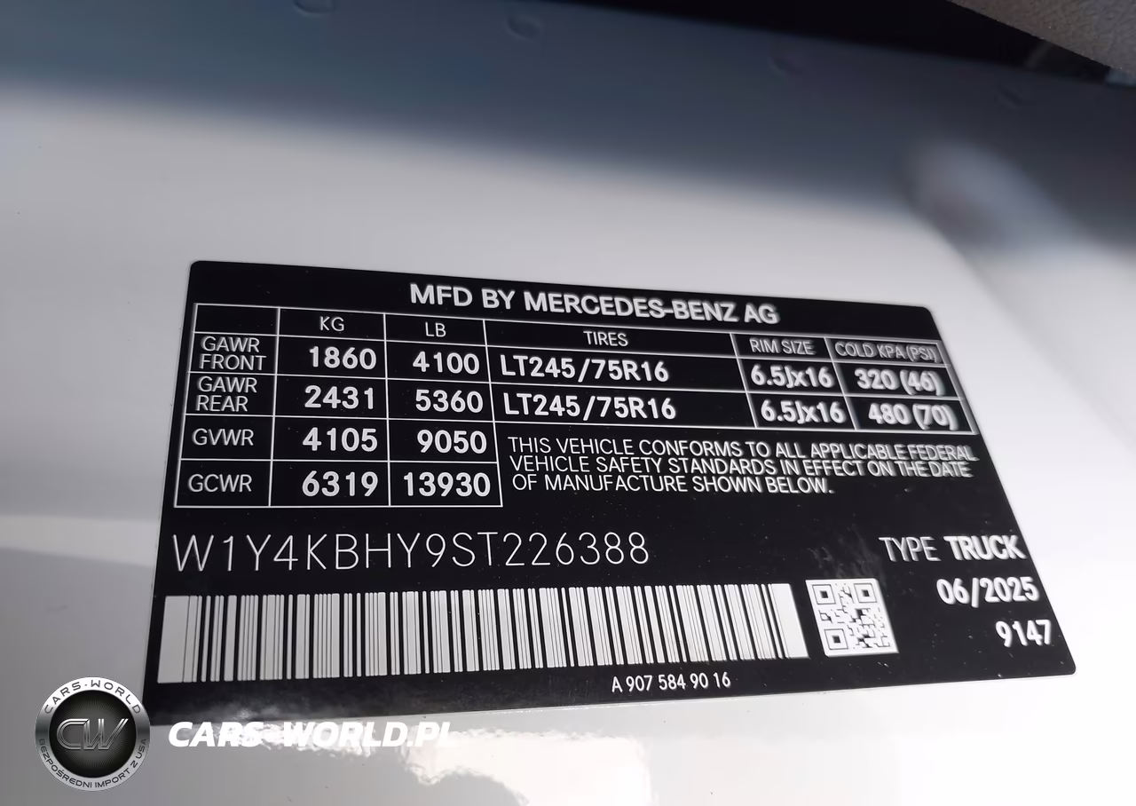 2025 Mercedes-Benz Sprinter 2500 Standard Roof 4-Cyl Diesel VIN:W1Y4KBHY9ST226388 - 9