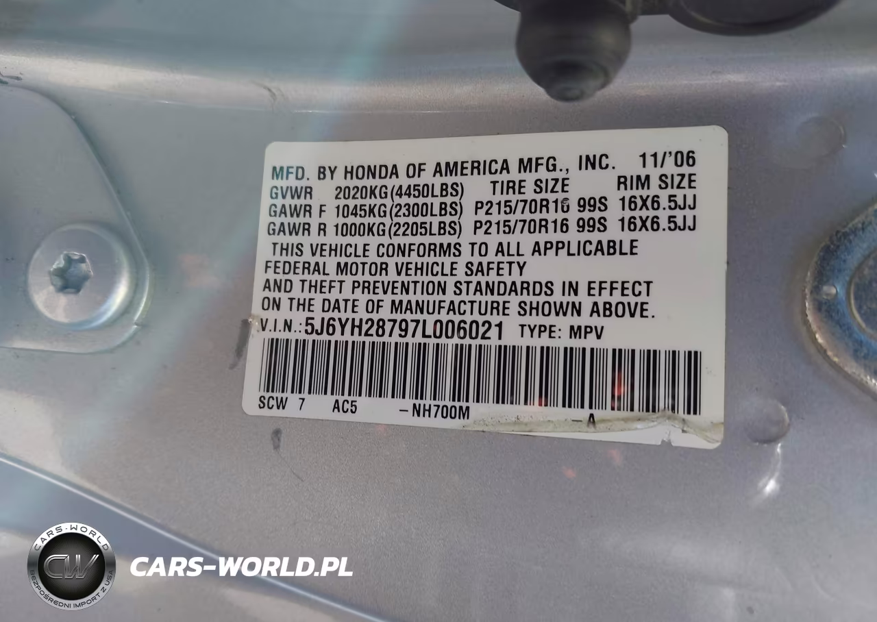 2007 Honda Element Ex VIN:5J6YH28797L006021 - 9