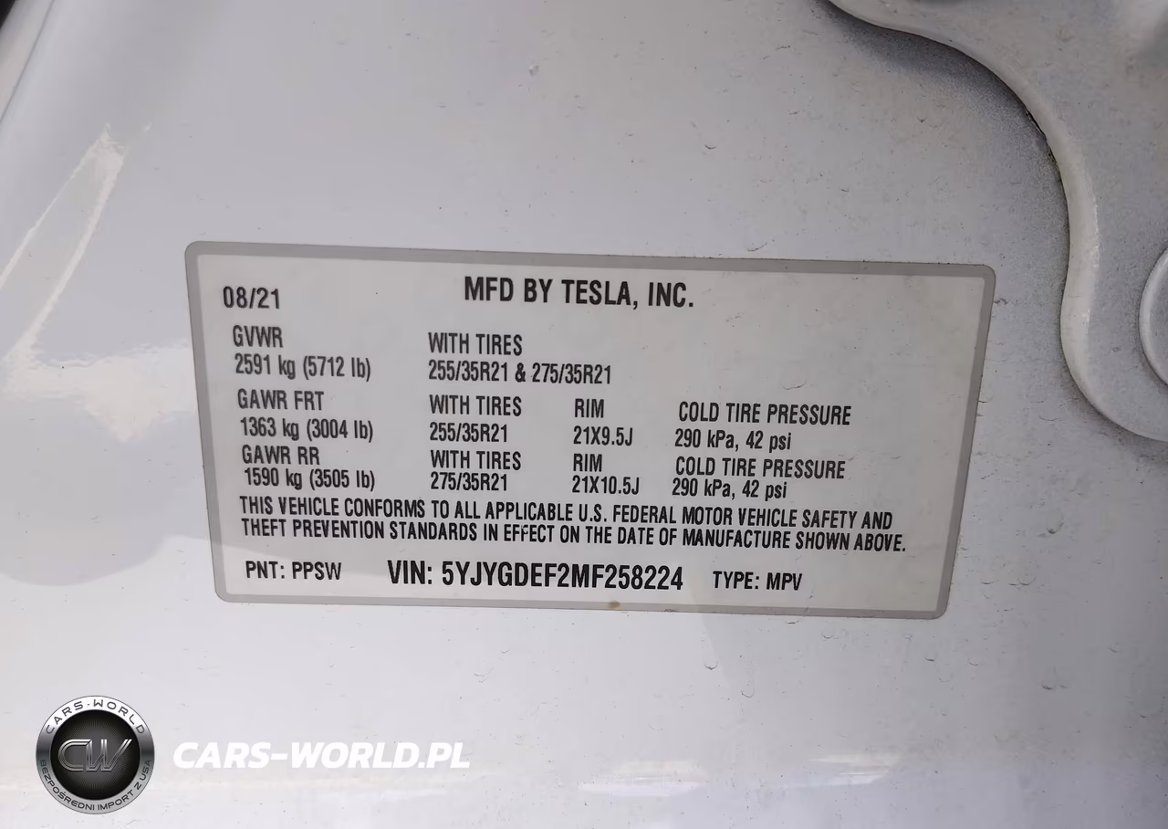 2021 Tesla Model Y Performance Dual Motor All-Wheel Drive VIN:5YJYGDEF2MF258224 - 9