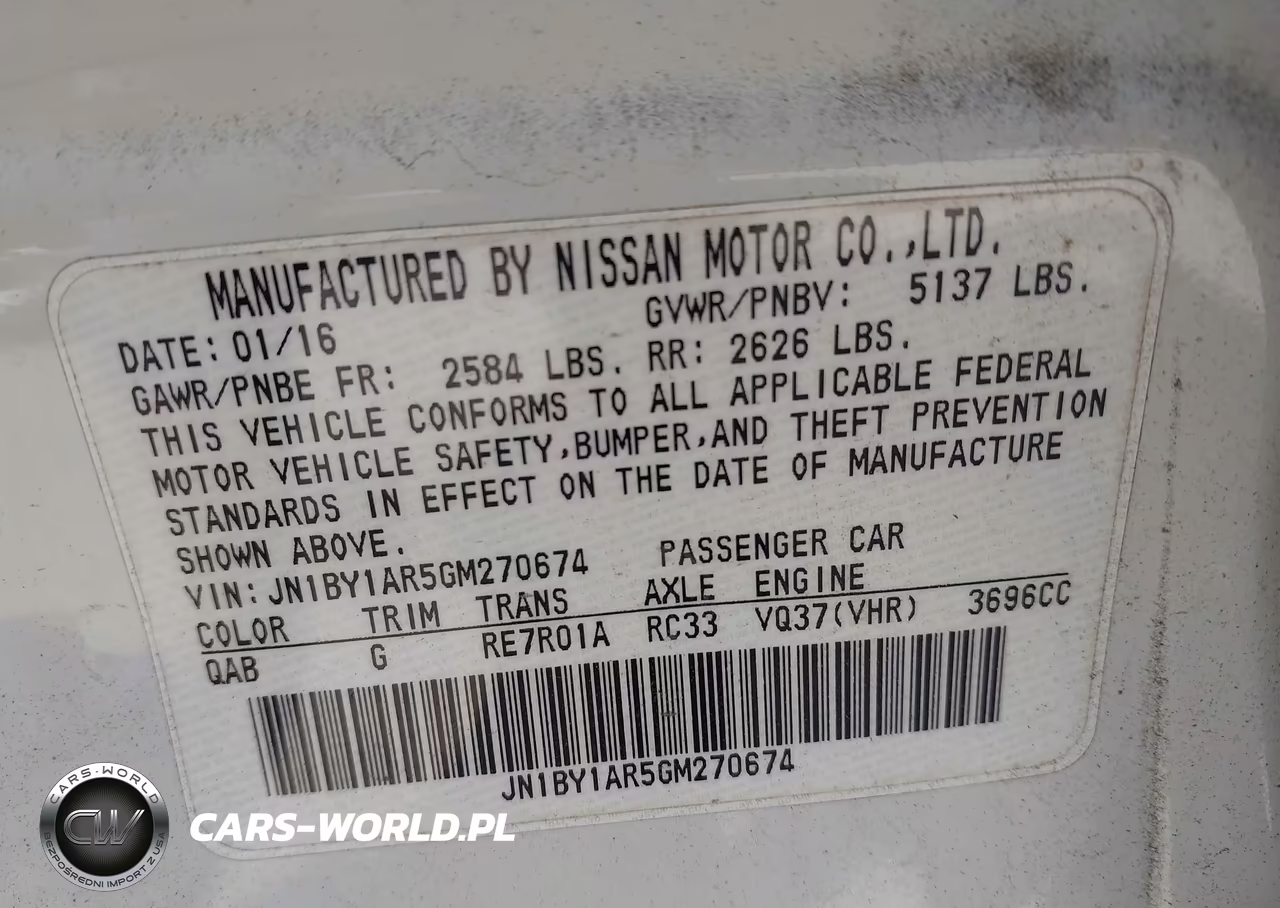 2016 Infiniti Q70 3.7X VIN:JN1BY1AR5GM270674 - 9