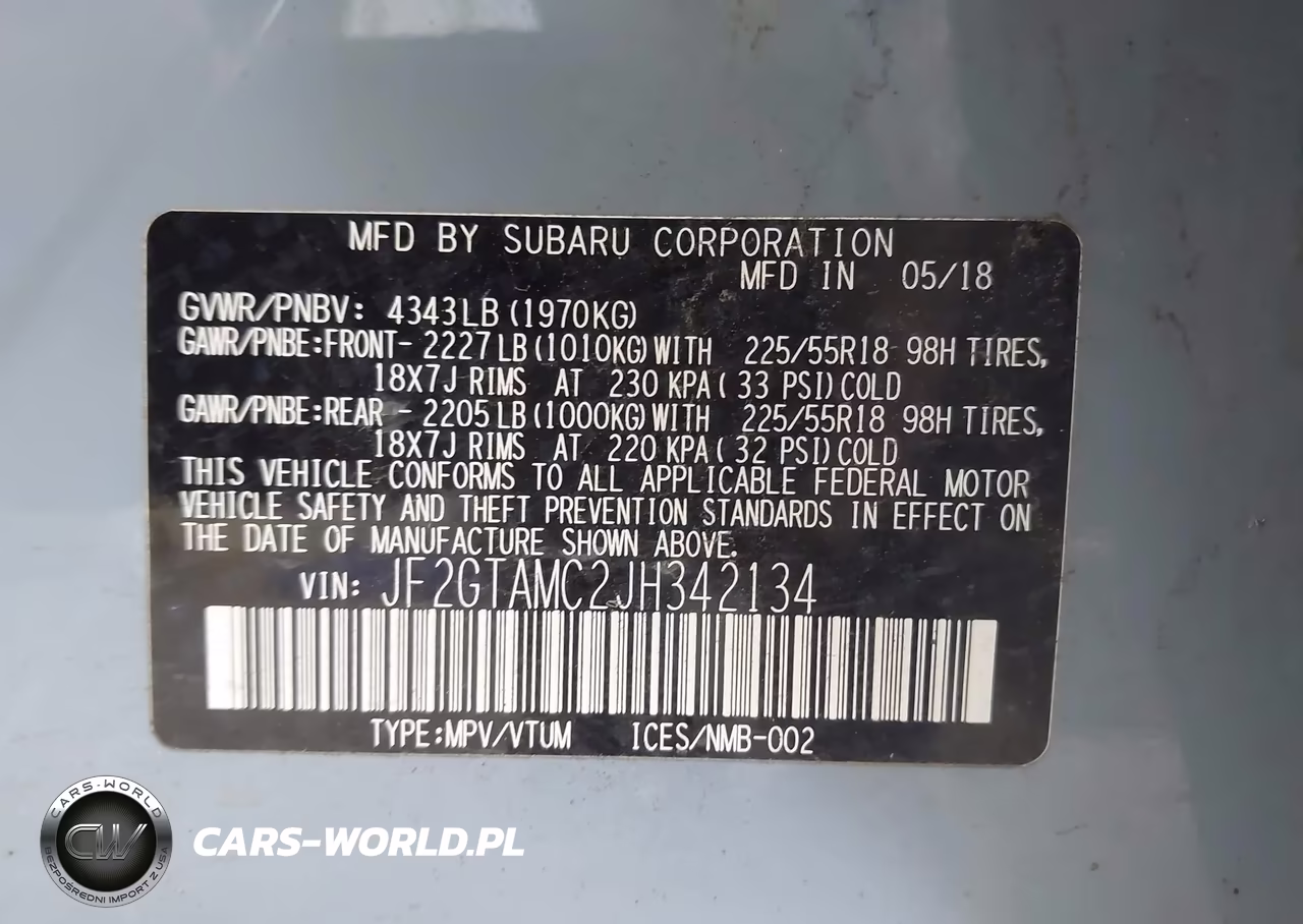 2018 Subaru Crosstrek 2.0I Limited VIN:JF2GTAMC2JH342134 - 9