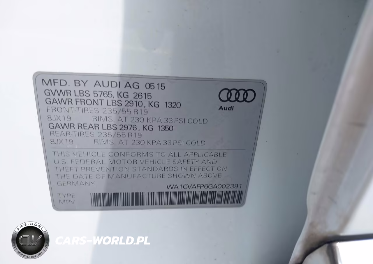 2016 Audi Q5 3.0 Tdi Premium Plus VIN:WA1CVAFP6GA002391 - 9