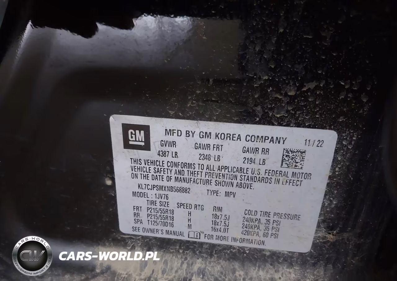 2022 Chevrolet Trax Awd Lt VIN:KL7CJPSMXNB568882 - 9
