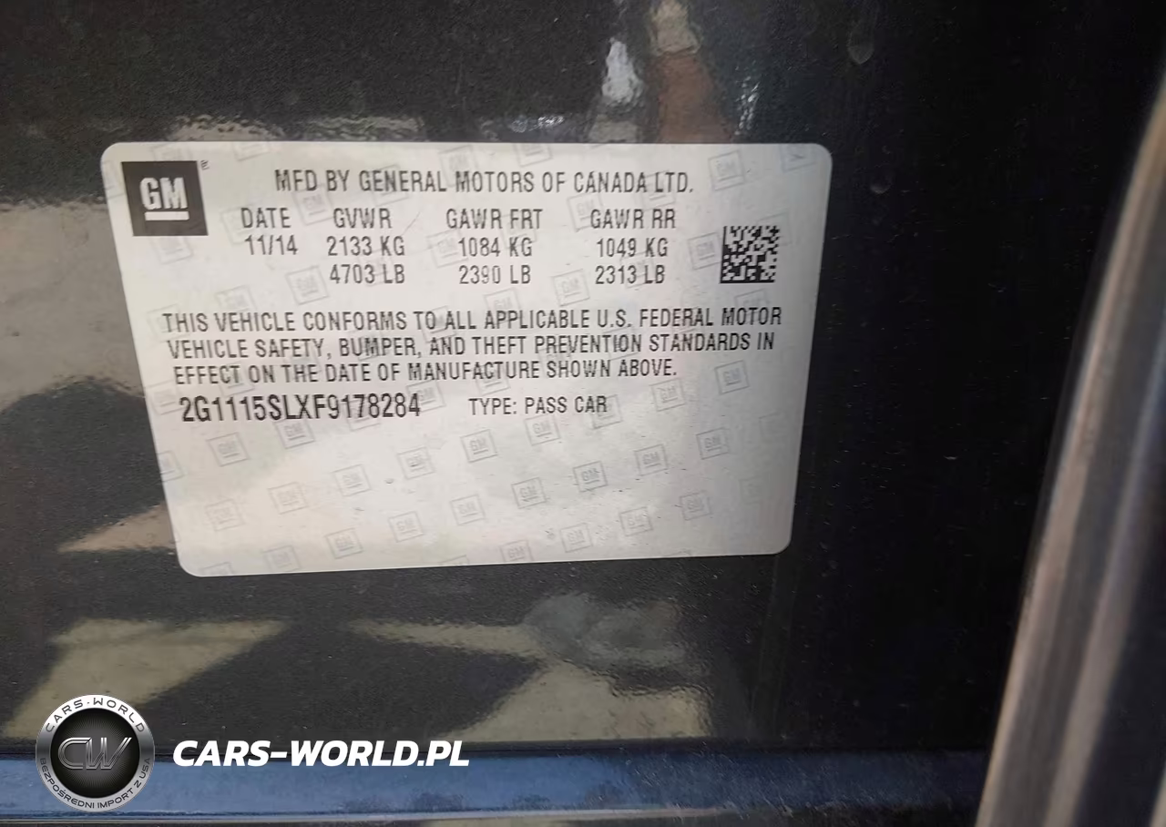 2015 Chevrolet Impala 1Lt VIN:2G1115SLXF9178284 - 9