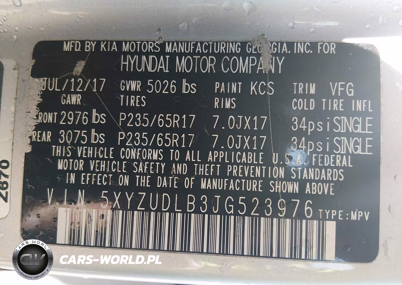 2018 Hyundai Santa Fe Sport 2.4L VIN:5XYZUDLB3JG523976 - 9